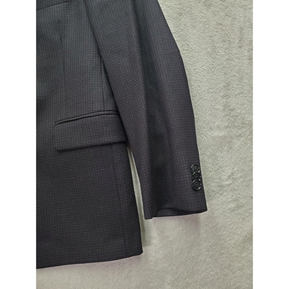 Michael Kors Blazer Jacket Mens Size 12 Dark‎ Gray Blue Single Breasted 2 Button - Picture 5 of 11